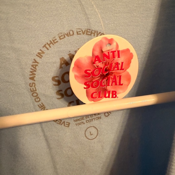 Anti Social Social Club Partly Cloudy Tee 'Blue' Large NWT - Picture 4 of 6